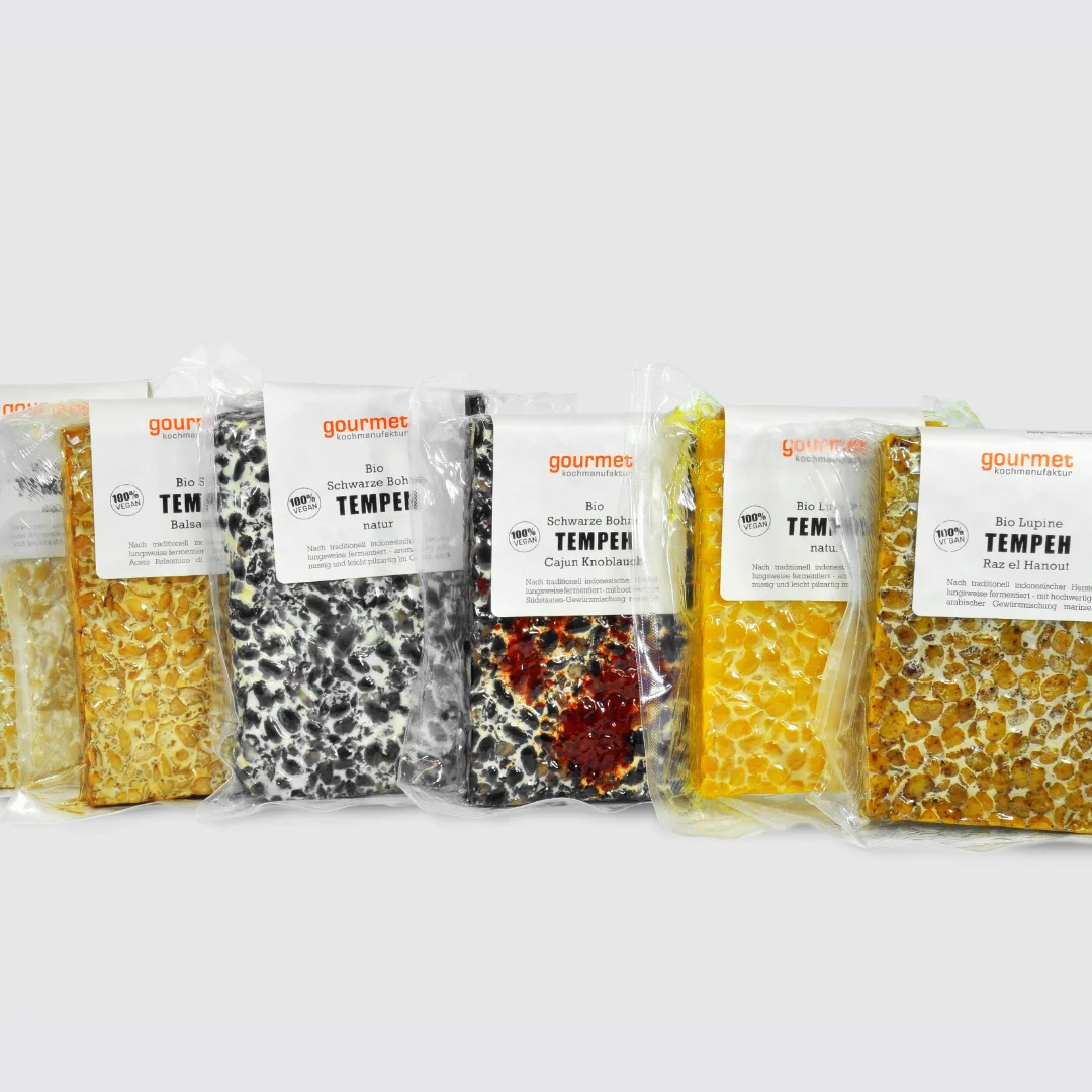 Vegane hausgemachte Tempehsorten
